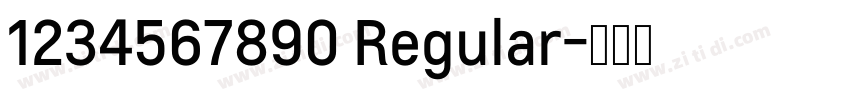 1234567890 Regular字体转换
